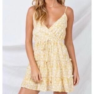 PRINCESS‎ POLLY | Alletse Tiered Ruffle Floral Print Mini Sun Dress Sz. 12